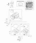 Cylinder Engine Sump OperatorS Manual Warning Label Diagram and Parts List for  Briggs and Stratton Engine